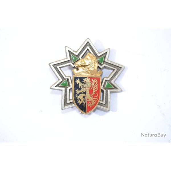 Insigne 3e Rgiment du Gnie 3 RG H586 Delsart deux parties, pointes vert clair