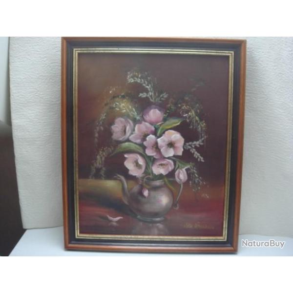 tableau huile sur toile sign� colette harnisch 39 cm x 47 cm