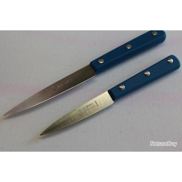 LOT DE COUTEAUX D'OFFICE MARQUE "LA FOURMI" MANCHES NOIRS