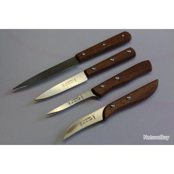 LOT DE 4COUTEAUX D'OFFICE MARQUE "LA FOURMI" MANCHE BOIS