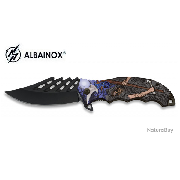 Couteau Pliant  skull la mort Lame de 9 cm