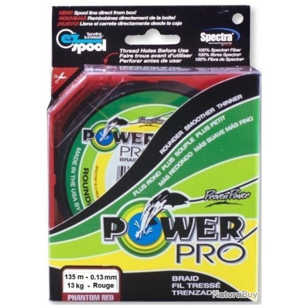 Tresse POWER PRO Rouge 135m 0,15mm 9kg