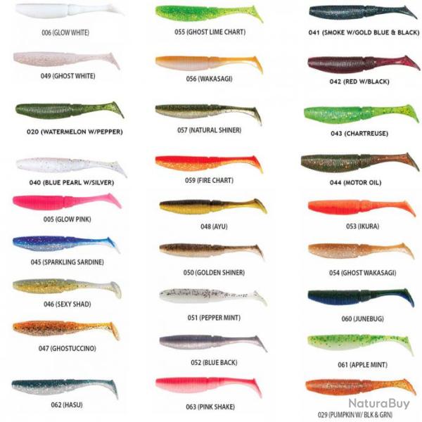 Sakura Slit Shad 3 ou 2 pi�ces Blue Black 20cm 8"