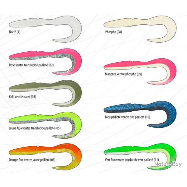 KVC leurre Jaune fluo ventre translucide paillet� 3.5"