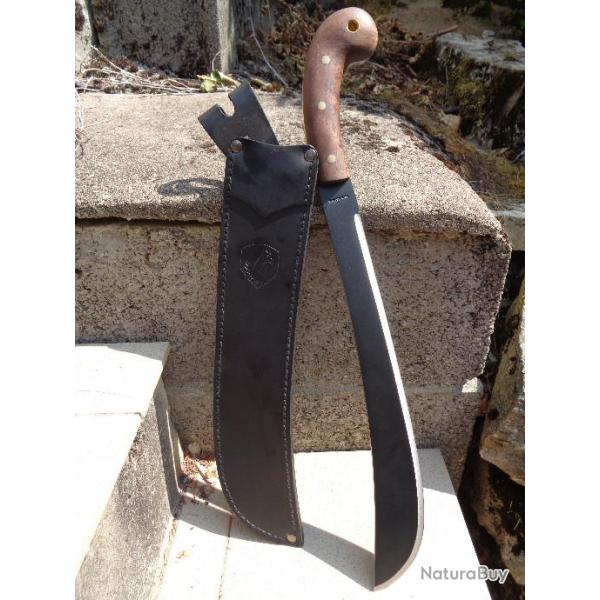 Machette Condor Golok Machete Lame Acier Carbone 1075 Etui Cuir Made El Salvador CTK41014HCS
