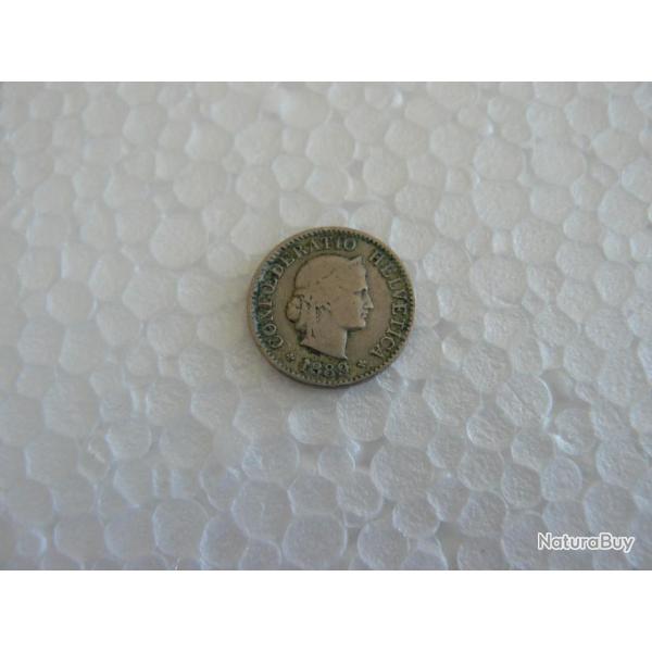 monnaie suisse 5 centimes 1889B