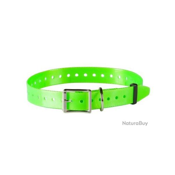 Sangle polyur�thane - Largeur 25 mm Vert fluo 65 cm