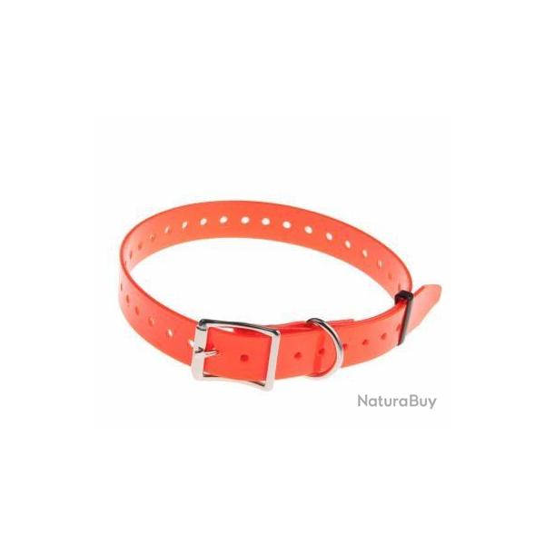 Sangle polyur�thane orange fluo - Largeur 25 mm - Longueur 85 cm