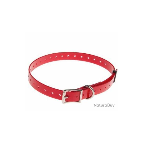 Sangle polyurthane rouge - Largeur 18,5 mm - Longueur 68 cm