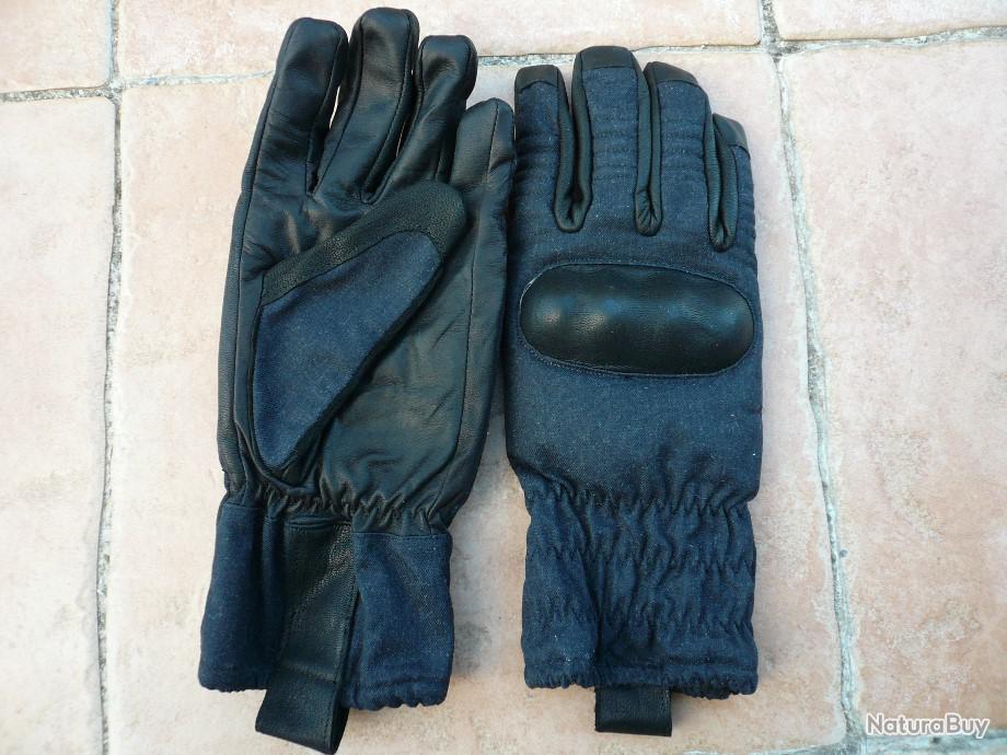 Paire De Gants Militaires Français En Cuir Taille 10 - Modèle Félin Coqué