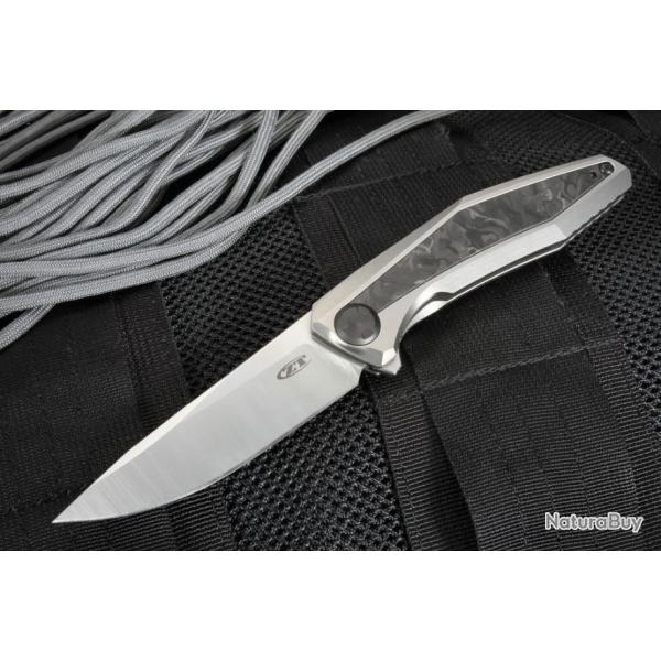 Couteau Zero Tolerance Sinkevich Lame Acier CPM 20CV Manche Titane/Fibre Carbone Made USA ZT0470