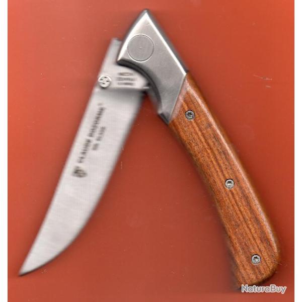 14cm CHASSE bouton poussoir VALLERNIA  GRATUIT TES INITIALES couteau 'Artisan