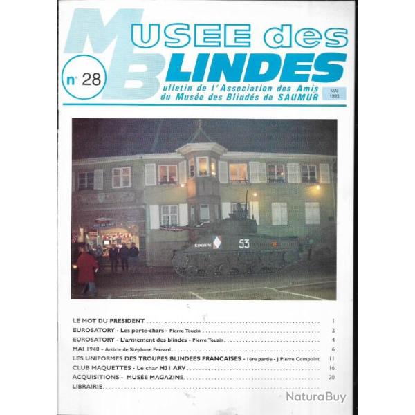 bulletin de l'association des amis du mus�e des blind�s de saumur n 22 � 28 , chars,tanks, panzer