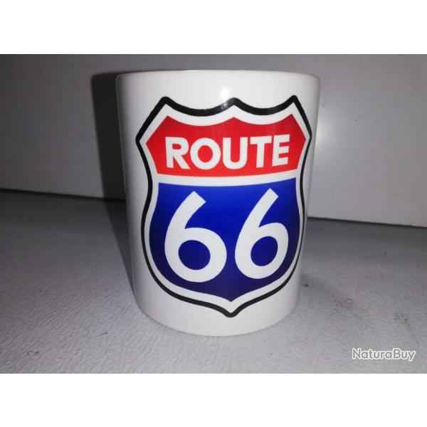 TASSE ceramique MUG COFFEE ROUTE 66 HARLEY BIKER CADILLAC CHEVROLET BUICK FORD