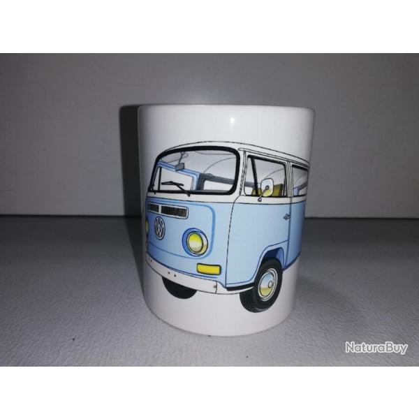 TASSE ceramique MUG COFFEE NOEL VOLKSWAGEN COMBI TRANSPORTER SPLIT WINDOW T2 VW