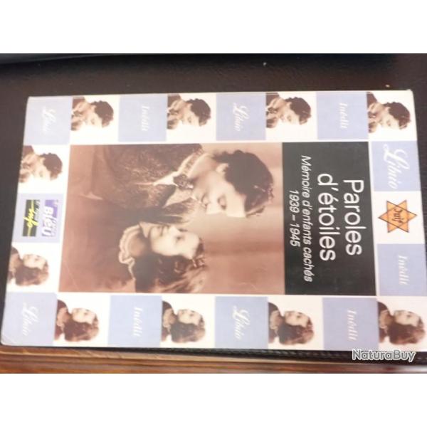 Livre PAROLES d'ETOILES - Enfants juifs cachs pendant WW2