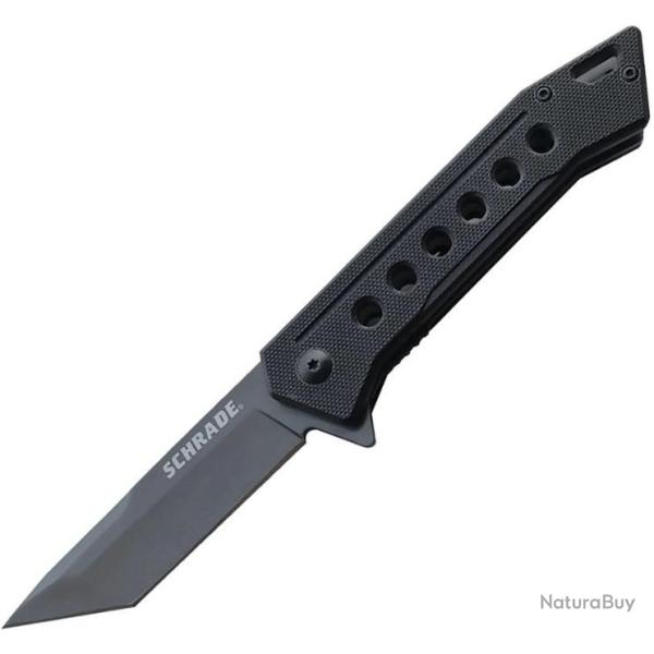 Couteau Schrade Tactical Tanto Lame Acier Inox/Titane Manche G-10 Linerlock SCH1100044