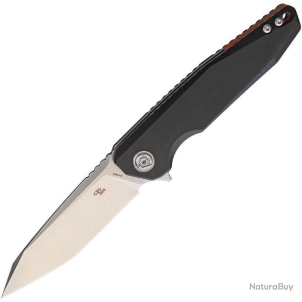 Couteau CH Knives Black Lame Acier D2 Manche G-10 Linerlock Clip CH3004BK