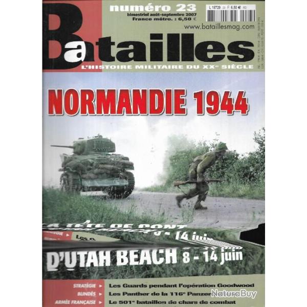 revues batailles n�23 normandie 1944, la t�te de pont d'utah beach 8-14 juin, 501e bcc, les guards