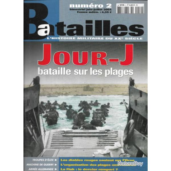 revues batailles n�2 jour-j bataille sur les plages, diables rouge sur l'orne, la flak, 21e pzdv