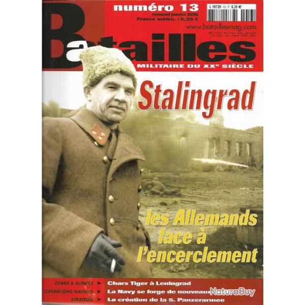 revues batailles n�13 , stalingrad, 5e panzerarm�e, tigre � l�ningrad, 1943 u-boote, guadalcanal