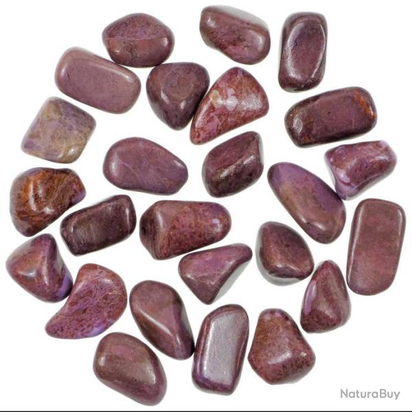 Pierres roul�es jade violet - 2 � 3 cm - Lot de 2