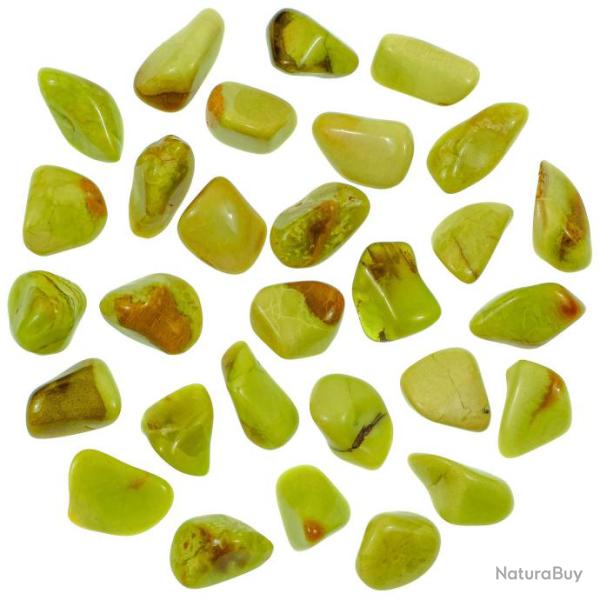 Pierre roul�e opale kiwi - 1.5 � 2 cm - Lot de 3