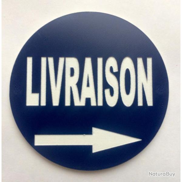 panneau LIVRAISON + flche  droite  200 mm