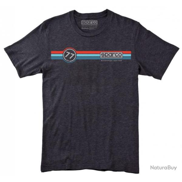 Collection de t shirts Sparco Teamwork 20 designs et coloris au choix Martini 77 noir