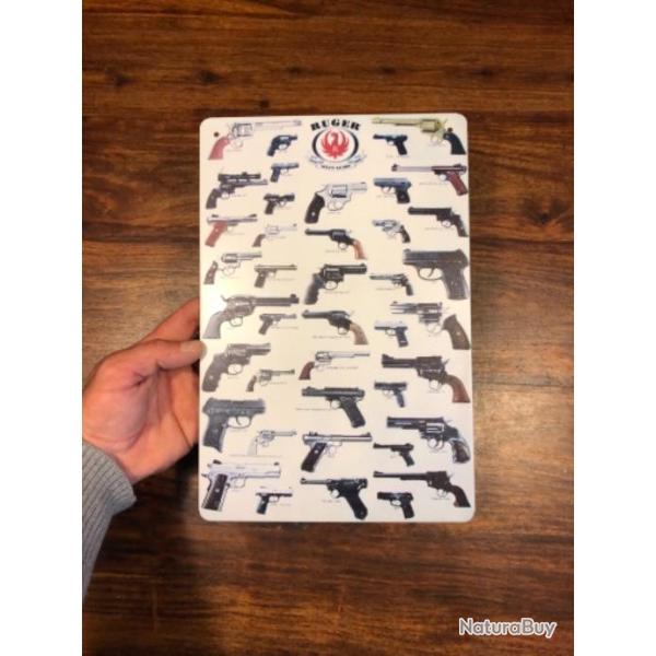 Plaque m�tal d�co - Ruger models