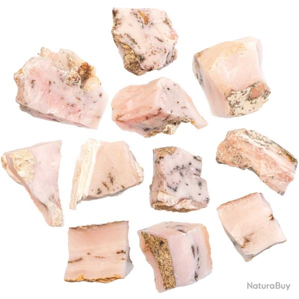 Pierres brutes opale rose des Andes - 1 � 4 cm - Lot de 4