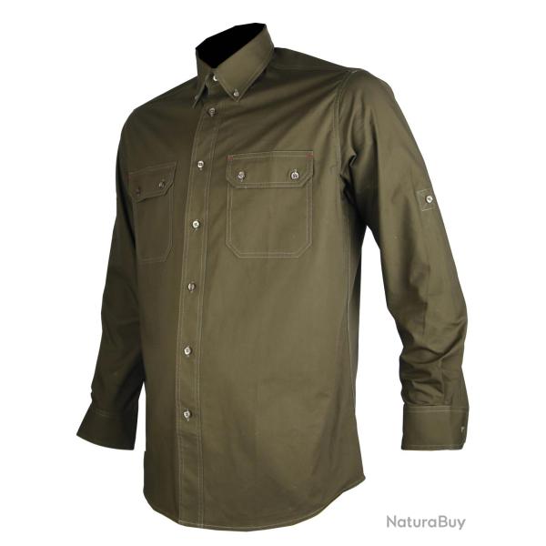 Chemise de chasse Coton Ripstop Transformable Somlys Vert