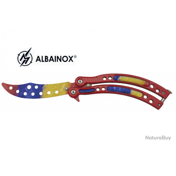 Couteau papillon Colorful Multicolor D'entrainement  lame de 9 cm