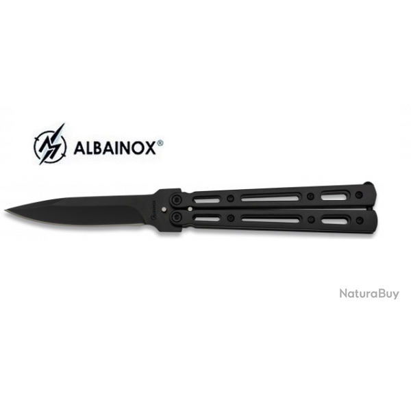 Couteau PAPILLON Tactique Massif  Noir entier   lame de 9.7 cm