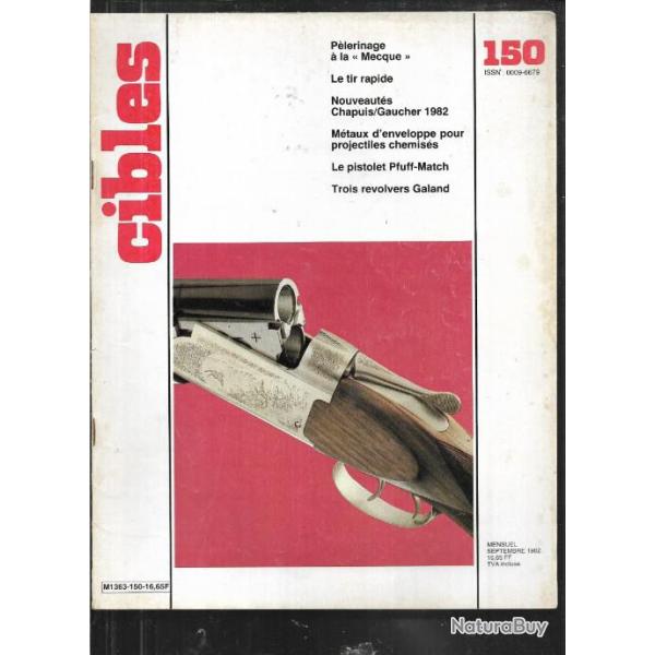 cibles 150 trois rvolvers galand, tir rapide, chapuis gaucher 1982, mtaux d'enveloppe pour project