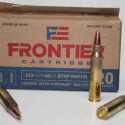 CARTOUCHE 223 HORNADY FRONTIER 68RG BTHP X20