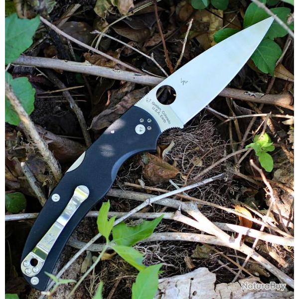 Couteau Spyderco Native Chief Lame Acier CPM-S30V Manche G-10 Lockback Clip Made In USA SC244GP