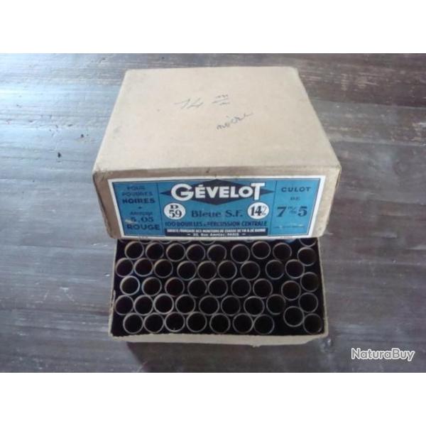 Bo�te de 100 douilles cartons de calibre 14 mm GEVELOT (2)
