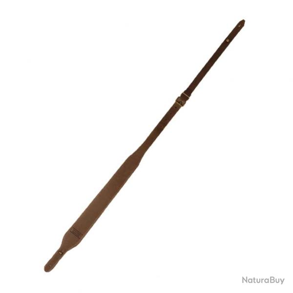 Bretelle carabine en crote de cuir, boutons - Country Sellerie - Brun