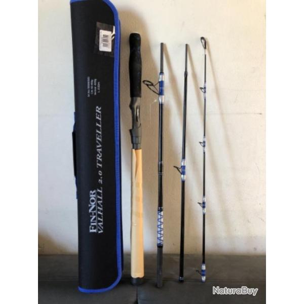 1 canne FIN-NOR traveller valhall 2.0 II  2,20m 4 brins 40/140 gr carbone p�che VOYAGE CARNASSIER