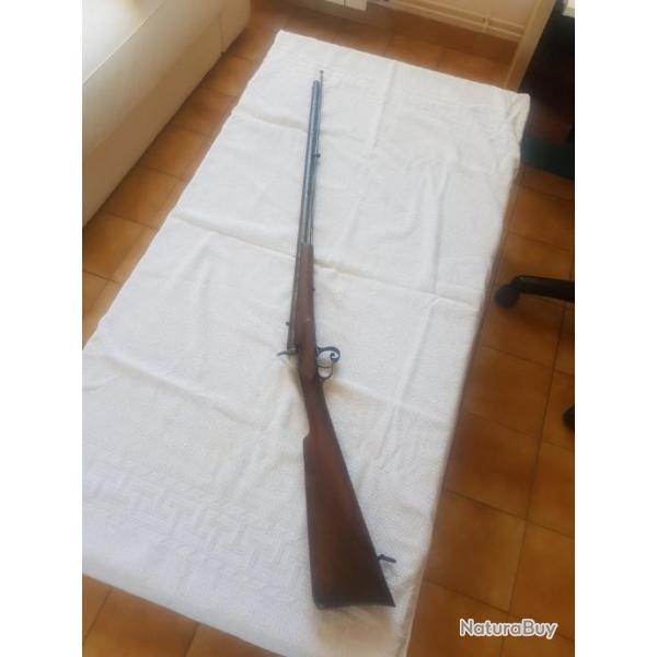 petite carabine ancienne a piston poudre noire en 9mm