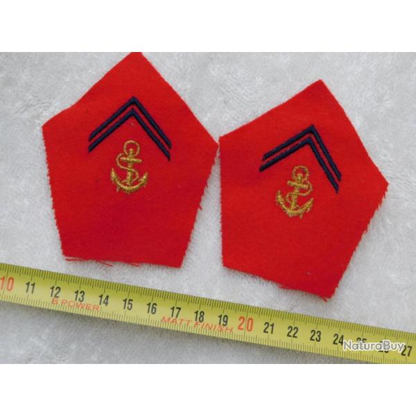 PAIRE DE PATTES DE COLLET INFANTERIE COLONIALE - ETAT 100% NEUF   !!!!!!!!!!!!