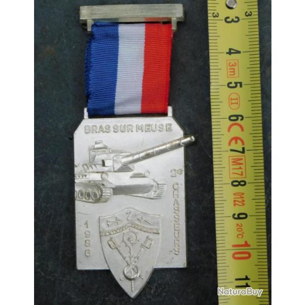 RARE MEDAILLE 2� REGIMENT DE CHASSEURS - BRAS SUR MEUSE - 1986