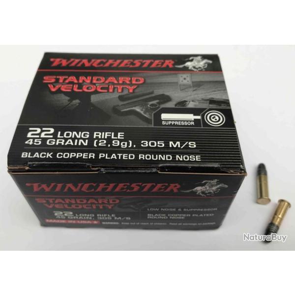 Cartouches 22 LR Black Copper plated round nose