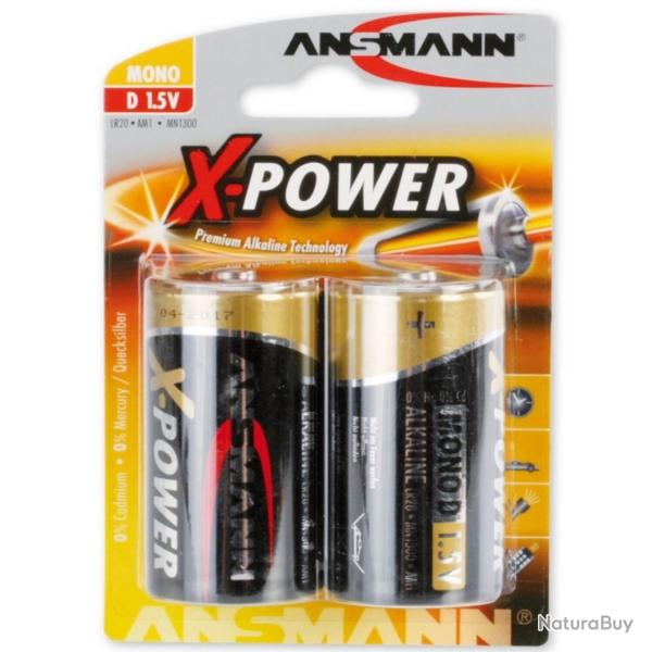 Piles Alkaline X-Power Mono, pack de 2