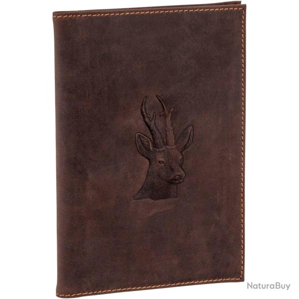 Etui en cuir pour permis de chasser (Mod�le: Chevreuil)