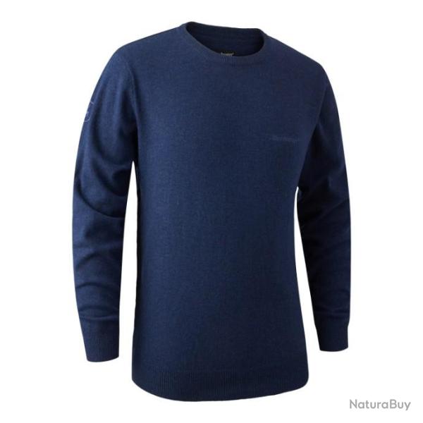 PULL "BRIGHTON" DEERHUNTER COL ROND BLEU T2XL
