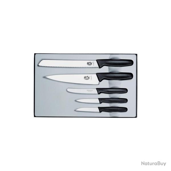 Victorinox - Coffret 5 Couteaux Noir - 5.1163.5