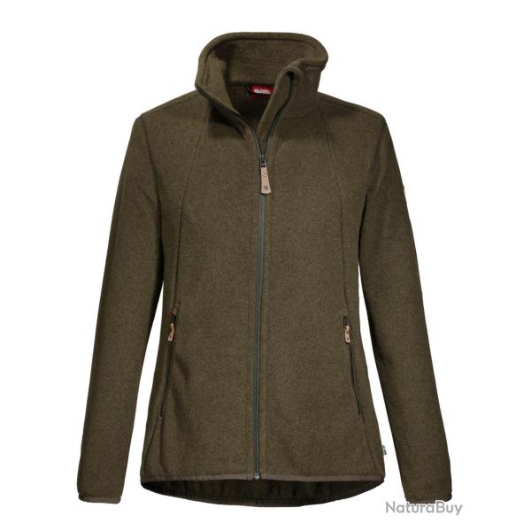 Veste polaire Stina olive fonc� (Couleur: Vert fonc�, Taille: XL)