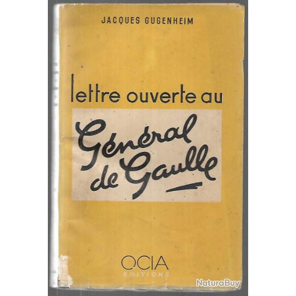 lettre ouverte au g�n�ral de gaulle de jacques gugenheim + histoire magazine dossier de gaulle
